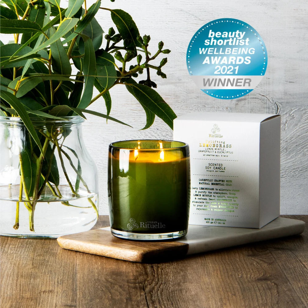 Lemongrass Lemon Myrtle Grapefruit and Eucalptus Candle
